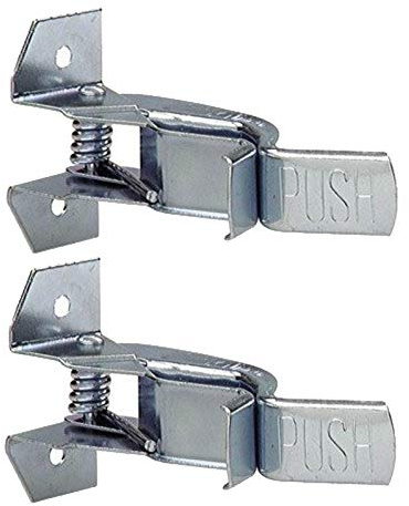Wideskall Heavy Duty Metal Gaint Spring Grip Clamp Tool Hanger Wall Orgainzer for Garage Closet Brooms and Mops Wall Mount Holder (Pack of 2)