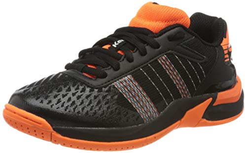 Kempa Attack Contender JUNIOR Sneaker, schwarz/Fluo orange, 30 EU