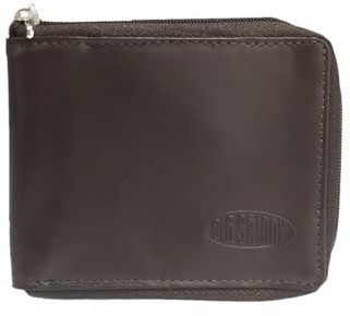 Big Skinny Men's Zipfold Leather Bi-Fold Slim Wallet, Holds Up to 25 Cards, Brown, One Size, Big Skinny Money Penny Coin Wallet, Holds Up to 12 Cards, Plum Dot