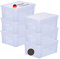 Novaliv 6x Aufbewahrungsboxen mit Deckel klein 2 L transparente Nestbar stapelbare Plastikboxen mit Clipverschluss Kunststoff BPA-frei 20x16,5x9 cm
