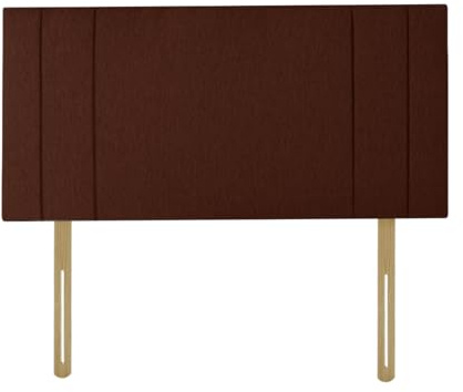 RIO Padded Lined Divan Bed Headboard | Chenille Fabric Super King size Headboard for bed frames | Elegant design wooden material headboards for beds (Brown, 6ft Super King H-20inch)