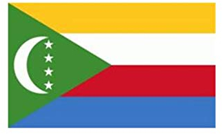 Stormflag Drapeau Comores (90 cm x 150 cm) polyester pongé 90 g avec couture.