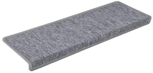vidaXL Stufenmatten 15 STK. 65x21x4 cm Hellgrau Rechteckiger Rand