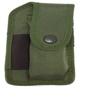 VEGA HOLSTER 2P79 PORTA CARICATORE O COLTELLO PIU' PORTA TORCIA DA CINTURA NERO VERDE BIANCO (VERDE)