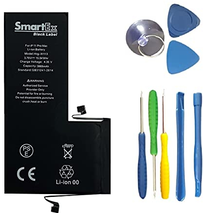Smartex® Black Label Batteria compatibile con iPhone 11 Pro Max + Strumenti - Capacità 3969 mAh | 2 Anni di Garanzia
