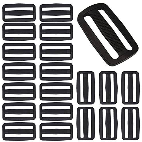 sinzau Ladder Buckles Clamp 20 Pieces Plastic Slider Strap Buckle Selectable 20 mm