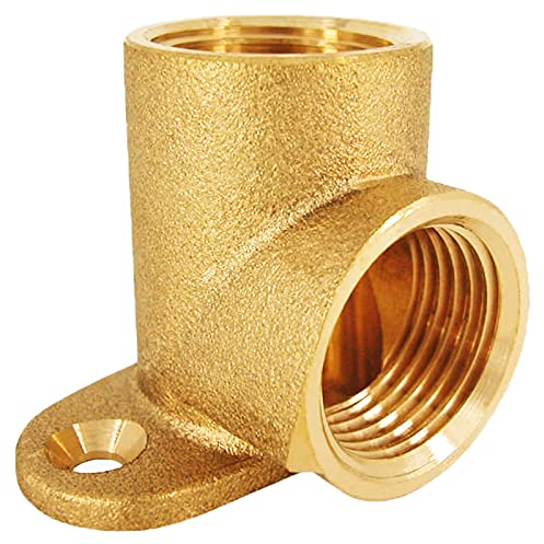 Wandscheibe 90 Grad mit 1/2 Zoll Innengewinde - 1/2 IG Gewinde Schraub Fitting aus Messing
