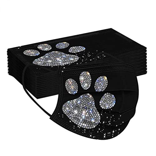 MEIYOUMK 50 Stück Mundschutz Erwachsene, Blumenmotiv Mund Nasenschutz MNS Halstuch Mund und Nasenschutz, Multifunktionstuch Atmungsaktiv Bandana, 3-lagig MNS Face Halstuch Schals für Damen und Herren