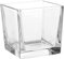 Matches21 Pot de fleurs carré en verre transparent, pot décoratif en verre épais, 10 x 10 x 10 cm, intérieur