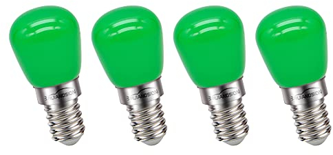 Ruiandsion E14 LED Lampadina 220V Frigorifero Lampadine di Ricambio per Elettrodomestici Frigorifero Cappa, Verde (confezione da 4)