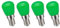 Ruiandsion E14 Bombilla LED 220V Repuesto para Nevera Campana extractora, Verde (Pack de 4)