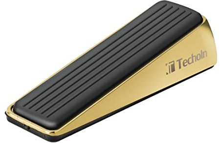 Techoln Door Stoppers for Bottom of Door, Metal and Rubber Door Stop, Doorstops for Inside Door, Door Wedge Holder Blocker for All Floor Surfaces, Easy Storage Wall Security (1, Black Gold)