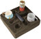 Xchouxer Couch and Bed Cup Holder Pillow, Sofa Refreshment Tray for Drinks/Remote Control/Snacks Holder (Brown)