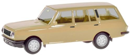 herpa 420402-002 Wartburg 353 `84 Tourist, grünbeige Modell Auto Miniaturmodelle Kleinmodell Sammlerstück Detailgetreu