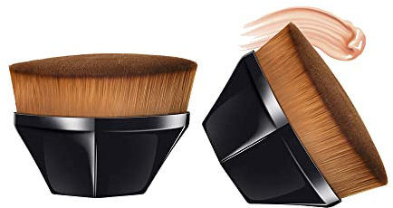 ATURMC Fundament Pinsel 2 Pack keine Spur Kabuki Makeup Pinsel nicht essen Flüssigkeit Stiftung Pulver Beauty Tool Concealer Stiftung Makeup Pinsel (2 PACK)
