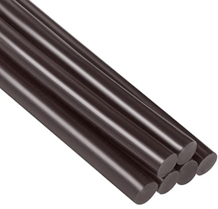 PATIKIL 100mm x 7mm Mini Adesivo Caldo Fuso Colla Bastoncino, 6pz Alta Temperatura per Caldo Sciolto Colla Pistola, Marrone