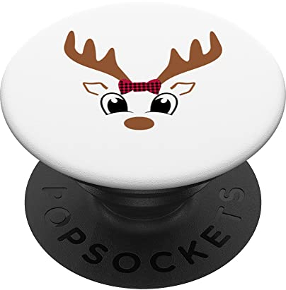 Rentier Hirschgeweih Weihnachtsoutfit Reh Rudolf Weihnachten PopSockets mit austauschbarem PopGrip