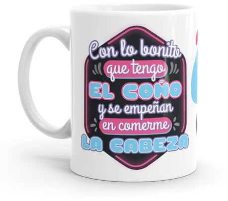 Puterful - Taza con frase - Con lo bonito - Tazas originales para café - Resistente al microondas y lavavajillas