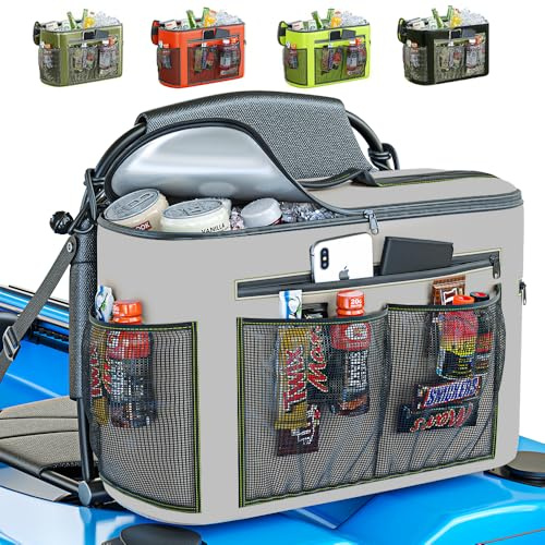 Skywin Kayak Cooler Behind Seat - Waterproof Kayak Seat Back Cooler for Kayaks - Compatible with Lawn-Chair Style Seats, Kayak Accessories Stores Drinks and Keeps Them Cool All Day Kayaking