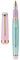 Jinhao 82 Acrylic Fountain Pen, Iridium Medium Nib with Ink Converter, Morandi Lake Blue Contrast Color Classic Design Smooth Writing Pen (Gold Trim)