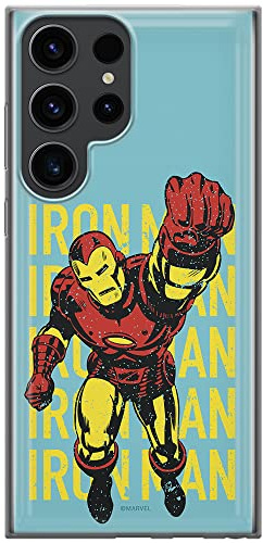 ERT GROUP Handyhülle für Samsung S23 Ultra Original und offiziell Lizenziertes Marvel Muster Iron Man 009 optimal an die Form des Handy angepasst, hülle aus TPU