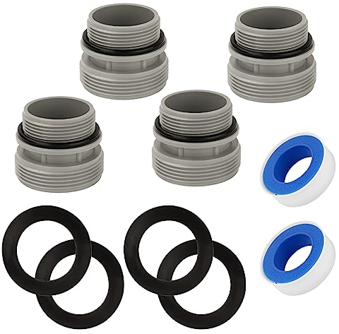 4 Pack 4560 Hose Conversion Adapters Kit Compatible with Intex Coleman Pool Filter Pump Adapter 40mm to 1 1/2 Inch Kit for Hayward Intex Hose Connector Pool Pump Sand Filter Above Ground Pools Part