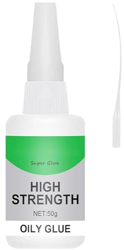 High Strength Oily Glue, Super Glue for Plastic, Welding High-Strength Oily Glue, Used For Quick Repair Of Plastic, Metal, Wood, Glass, Jade And So On, Quick Drying & Very Flexible, 50g