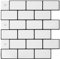 Art3dwallpanels Fliesenaufkleber Klebefliesen Fliesen 10-Stück Fliesenfolie Spritzschutz Küchenrückwand 3D Selbstklebende Wandfliesen Küche Bad 30 x 30 cm Weiß mit Schwarz Fugenmörtel