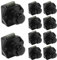 Hoypeyfiy 10pcs Push Button Drawer Door Latch Catch Cupboard Door Knob Latch for 15-18mm Thickness RV Boat Van Yacht Campervan (Black)