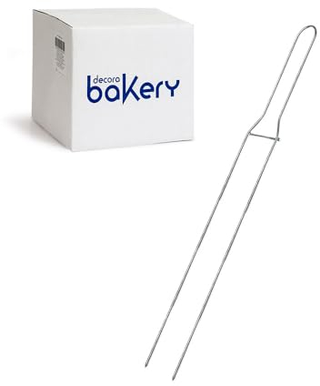Decora, 5064115 Packung mit 25 Nadeln aus Edelstahl, 2 Spitzen, zum Umdrehen von Tauben oder Panettone, für eine bessere Unterstützung während der Kühlphasen, Maße: 52 cm, hergestellt in Italien