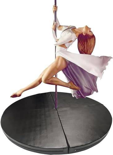 SAFWELAU Tabledance Strip Stange Barre de Pôle Dance Tapis de protection, Tapis de danse de forme physique de yoga d'exercice de gymnastique, Tapis de sécurité pour pole dance, 1,2 pouces/2 pouces/4 p