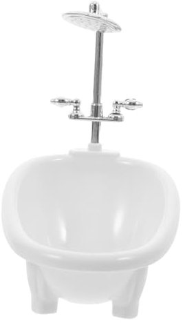 Baignoire miniature accessoire de maison de poupée, baignoire de poupée réaliste, facile à nettoyer, pour décoration de maison de poupée
