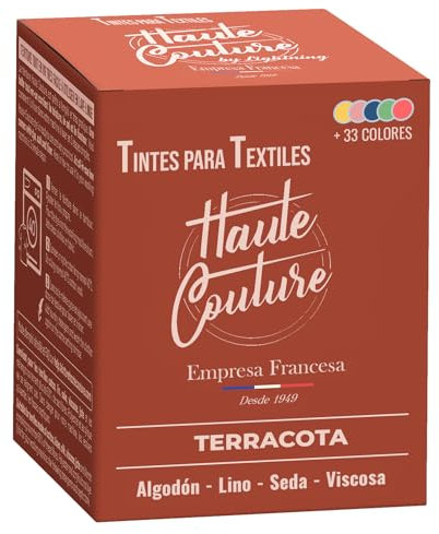 HAUTE COUTURE - Tinte para Ropa y Textil Terracota - 350g - Terracota - Tinte Textil Todo en uno - Listo Para Teñir Ropa y Tejidos