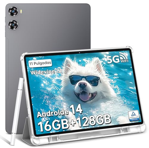 OUKITEL OT9 Tablet Android 14-11 Zoll WiFi Tablets,16(4+12) GB+128GB (1TB TF) Gaming Tablet, 8000mAh, Octa-Core,13MP/5MP Kamera, BT5.0/ Widevine L1/TÜV Augenschutz/5G WiFi/3.5mm Klinke