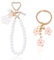 Cosmeria Porte-clés pour femme avec nœud fleur cœur bracelet porte-clés voiture design chic 20 cm, Rose, L