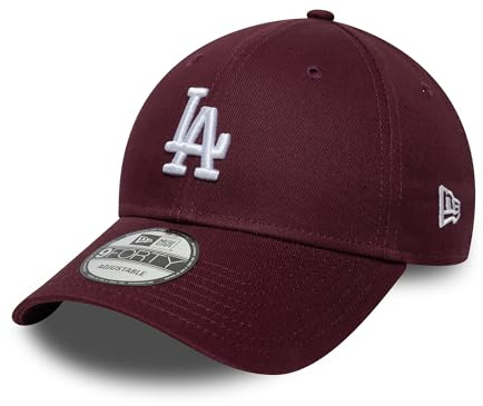 New Era 9Forty Adult's Midi Logo MLB Los Angeles Dodgers Strapback Baseball Cap Hat Dark Purple