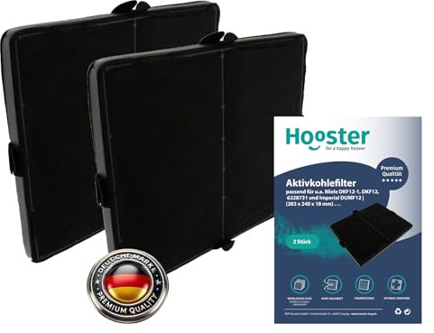 2er-SET Aktivkohlefilter kompatibel mit Miele DKF12-1 für Dunstabzugshaube DA269-4 / DA279-4 / DA390 und DA420 | Filter für Dunstabzug