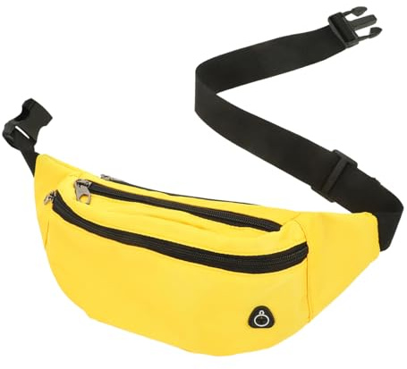 Kisangel Verstellbare Fanny Pack Unisex Bauchtasche Für Sport Und Outdoor-aktivitäten Praktische Hüfttasche Für Laufen Fitness Und Leuchtendem Gelb