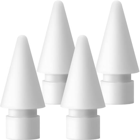 XIRON Replacement Tips for Apple Pencil 2nd Generation/1st Generation/Pro/USB-C, Upgraded Pencil Nibs for iPad Pro-Air (4 Pack)