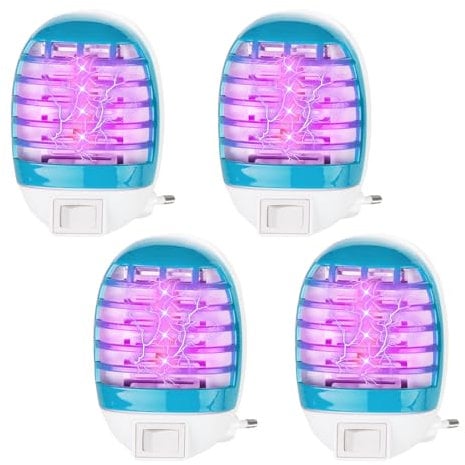 IXYHKB 4 lámparas antimosquitos, matamoscas eléctrico, enchufe no tóxico, mosquitera eléctrica, trampa para moscas para el hogar, cocina, dormitorio