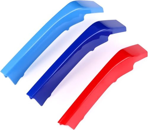 DALIUZEHUI 3 Piezas Tira de Parrilla Delantera para BMW 3 Series E46 LCI 2002-2004 Sedan (11 Slats), Inserciones para Parrilla de Radiador para Coche Tira de Parrilla Delantera