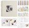 LPZMPZ Fotoalbum 20,5x20,5cm 20 Seiten Fotobuch zum Selbstgestalten Scrapbook Einkleben Photo Album Fotoalben Klein Foto Buch Selber Selbst Gestalten Ringbuch für Baby Hochzeit Geburtstag Beige