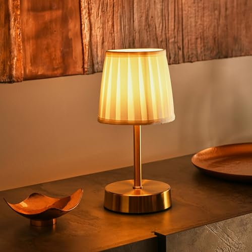 Auraglow Rechargeable Wireless LED Table Lamp with Remote – Battery-Powered, Dimmable, Colour-Changing Cordless for Hotels, Restaurants, Bars & Homes (1 Lamp, 1 Light Source, 1 Remote)