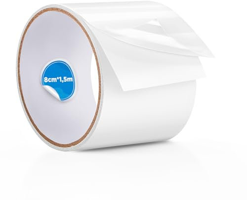 ecooe TPU Reparaturband 8cm*150cm, Wasserdichtes Klebeband für Pool, Luftmatratze, Trampolin, Schlauchboot, Luftbett, Hüpfburg, Wasserball, Schwimmring, Pool Flicken, Farbe Transparent