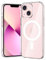 gueche for iPhone 13 and iPhone 14 Case, Compatible with MagSafe, Clear Magnetic Military Grade Drop Protection Anti Yellowing Slim Case - Rugged Shockproof Protective Cell Phone Cover Clear