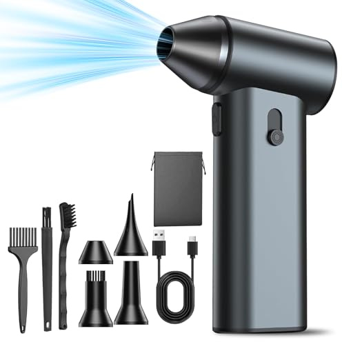 Staubgebläse 180000RPM Electric Air Duster Beliebig Einstellbar, 7500mAh USB Wiederaufladbar Elektrische Staubgebläse Druckluftspray für PC, Auto und Werkbank