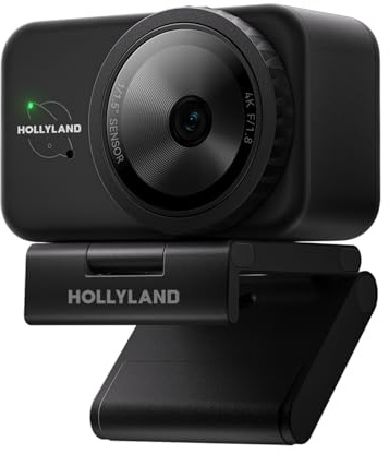 Hollyland Cámara Web Lyra 4K 50MP, Micrófono Integrado, Seguimiento IA, Encuadre Automático, USB para Zoom, Teams, OBS
