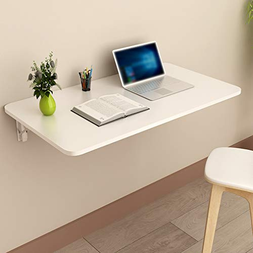 Table murale pliable pour ordinateur portable, plateau de chevet et établi à manger, 100 x 60 cm, console invisible pour petits espaces, bureau et dortoir