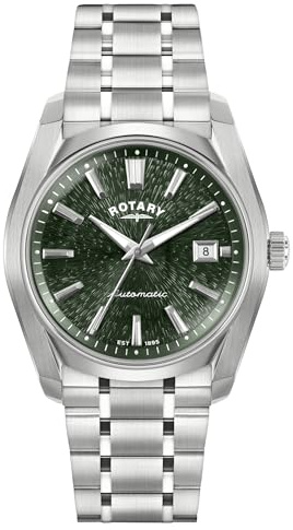 Rotary Men's Lumen Green Dial Stainless Steel Bracelet Watch