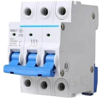 Disjoncteur miniature à air comprimé NB7 3P D63A 40A 32A triphasé(3P,2A)